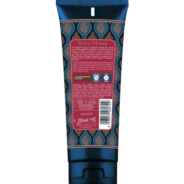 TESORI D'ORIENTE DOCCIASHAMPOO FOR MEN LEGNO DI EBANO e GINSENG 250 ML