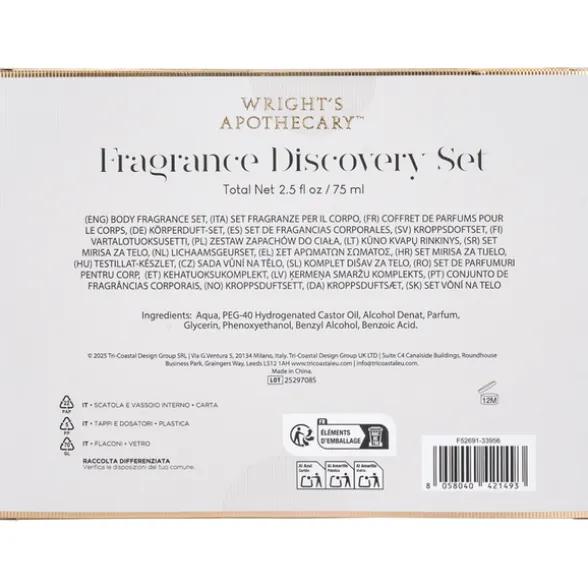 TRI COASTAL FRAGRANCE DISCOVERY SET 5 EDT ORCHID- HONEY - VANILLA - ROSE PETAL - STRAWBERRY DA 15 ML CIASCUNO