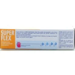 TULIP SUPERFLEX GUANTI IN VINILE ELASTICIZZATO BIANCO MONOUSO SENZA POLVERE 100 PZ MISURA 6-6,5
