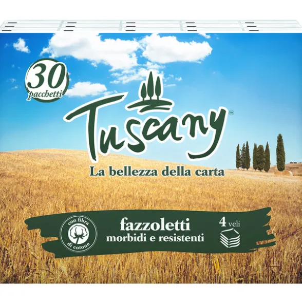 TUSCANY FAZZOLETTT 30 PACCHETTI DA 9 FAZZOLETTI 4 VELI