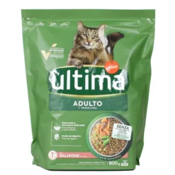 ULTIMA CAT ADULT CROCCHETTE SALMONE - ORZO - PISELLI BUSTA 800 grammi