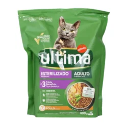 ULTIMA CAT ADULT STERILIZZATO CROCCHETTE POLLO - ORZO - PISELLI BUSTA 800 grammi