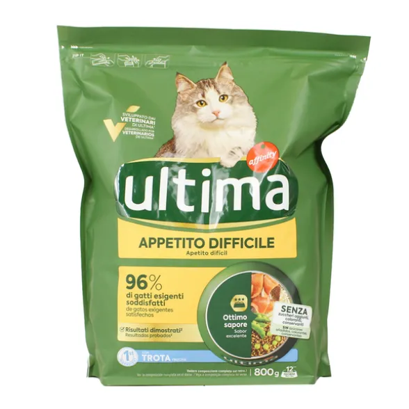 ULTIMA CAT APPETITO DIFFICILE CROCCHETTE TROTA - RISO - VERDURE BUSTA 800 grammi