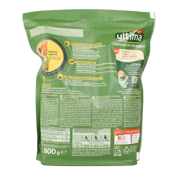 ULTIMA CAT APPETITO DIFFICILE CROCCHETTE TROTA - RISO - VERDURE BUSTA 800 grammi