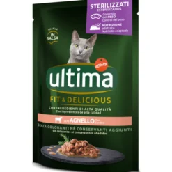 ULTIMA CAT WET STERILIZZATO IN SALSA AGNELLO BUSTA 85 grammi