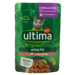 ULTIMA CAT WET STERILIZZATO SALMONE IN SALSA BUSTA 85 grammi
