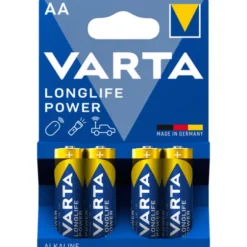 VARTA AA STILO LONGLIFE POWER ALKALINE BLISTER 4 PEZZI