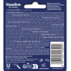 VASELINE LIP THERAPY BURROCACAO COCOA BUTTER 48h IDRATAZIONE