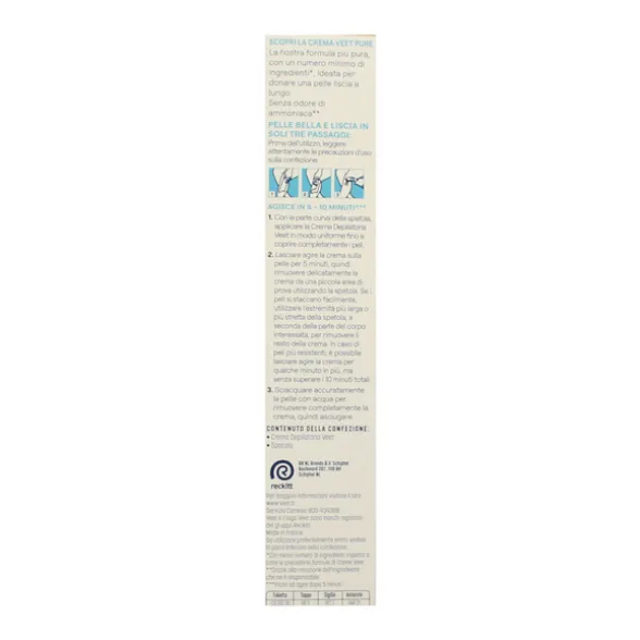 VEET CREMA DEPILATORIA 200 ML.PURE PELLI SENSIBILI