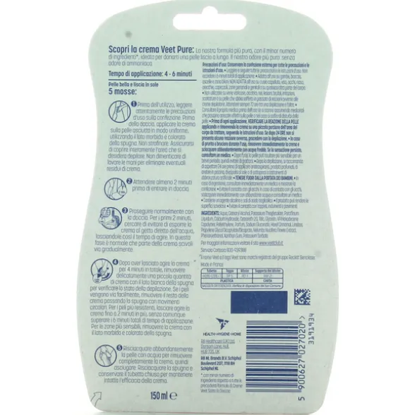 VEET CREMA DEPILATORIA SOTTO LA DOCCIA PURE PELLI NORMALI 150 ML.