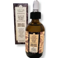 VELSA OLIO DI RICINO PURO 100% RINFORZANTE E FORTIFICANTE UNGHIE, CIGLIA, SOPRACCIGLIA, CAPELLI, BARBA 50 ML