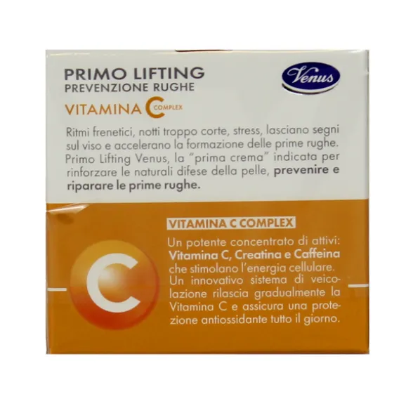 VENUS CREMA PREVENZIONE RUGHE PRIMO LIFTING ANTIOSSIDANTE FORTE VITAMINA C 50 ML