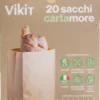 VIKIT 20 SACCHI CARTAMORE COLORE AVANA FORMATO MEDIO 17x10xH35 6 LT