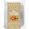 VIKIT 4 VASCHETTE INFORNABIO 1-2 PORZIONI, FORNO MICROONDE, FORNO TRADIZIONALE, FRIGO, FREEZER, ABBATTITORE +220°C -40°C BIODEGRADABILI e COMPOSTABILI 560 ML