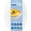VIKIT 2 VASCHETTE SCALDAPRONTO 6 PORZIONI, FORNO A MICROONDE, FRIGO, FREEZER, ABBATTITORE +120°C -20°C 1500 ML