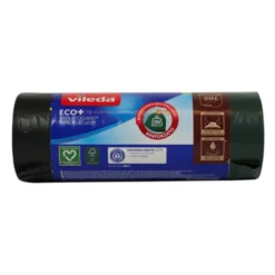 VILEDA ECOBAG 100% RICICLATO 12 SACCHI PATTUMIERA CON MANIGLIE 50 LT 70x75