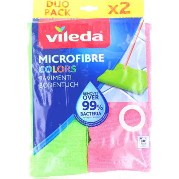 VILEDA MICROFIBRA PANNI COLORS PAVIMENTI 2 PEZZI