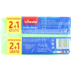 VILEDA ULTRA FRESH SPUGNA ABRASIVA PEZZI 2+1