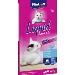 VITAKRAFT CAT LIQUID SNACK CON SALMONE E OMEGA36 LIQUID SNACK DA 15 grammi