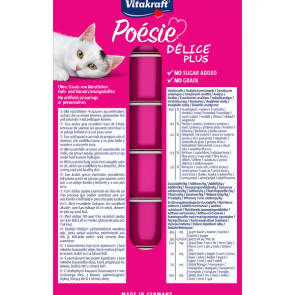 VITAKRAFT CAT POESIE DELICE PLUS 3 POLLO - 3 MANZO 6 VASCHETTE DA 85 grammi