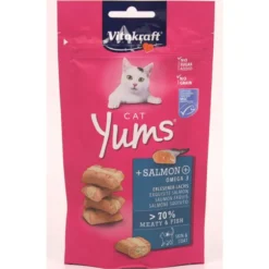 VITAKRAFT CAT YUMS MORBIDI CROCCANTINI CON SALMONE BUSTA 40 grammi