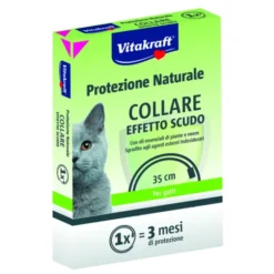 VITAKRAFT COLLARE EFFETTO SCUDO 35 CM REGOLABILE PER GATTI 3 MESI DI PROTEZIONE