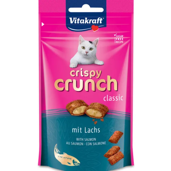VITAKRAFT GATTO CRISPY CRUNCH CLASSIC CON SALMONE BUSTA 60 grammi