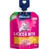 VITAKRAFT LICKS & BITS SNACK CREMOSO PER GATTI CON FORMAGGIO E PROSCIUTTO 60 GRAMMI