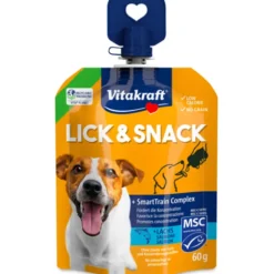 VITAKRAFT LICK & SNACK. SNACK CREMOSO PER CANI CON SALMONE 60 GRAMMI