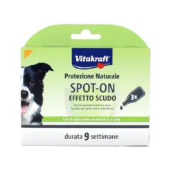 VITAKRAFT SPOT-ON NATURALE ANTIPARASSITARIO PER CANI TAGLIA MEDIA DA 15 A 30 KG 3 FIALE DURATA 9 SETTIMANE