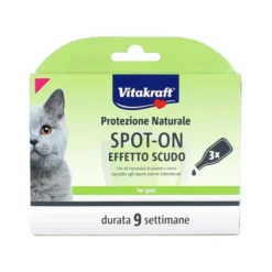 VITAKRAFT SPOT-ON NATURALE ANTIPARASSITARIO PER GATTI 3 FIALE DURATA 9 SETTIMANE