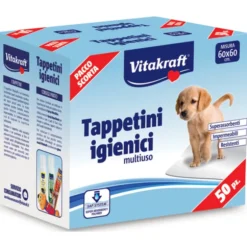 VITAKRAFT TAPPETINI IGIENICI ANIMALI CANE E GATTO CM 60x60 50 PZ