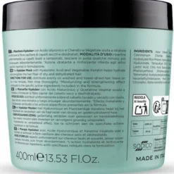 VITALCARE HYALUKER MASCHERA CAPELLI IDRATANTE e RINFORZANTE ACIDO IALURONICO + CHERATINA VEGETALE PROFESSIONAL 400 ML
