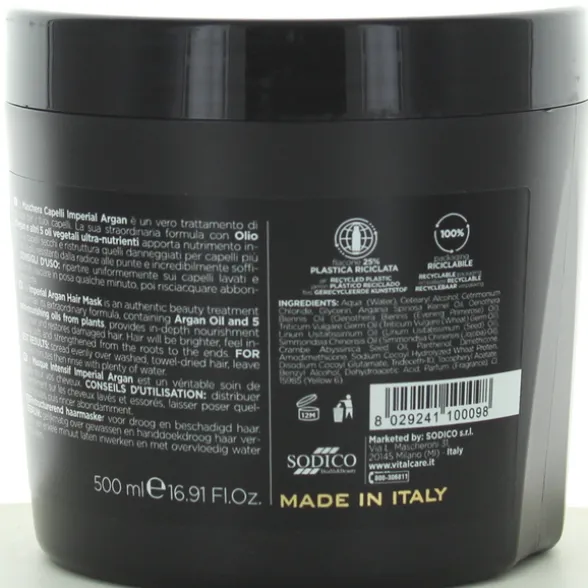 VITALCARE IMPERIAL ARGAN MASCHERA CAPELLI RISTRUTTURANTE CAPELLI SECCHI DANNEGGIATI 500 ML
