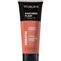 VITALCARE KERATIN MASCHERA FLASH 1 MINUTO TRATTAMENTO INTENSIVO RINFORZANTE CAPELLI FRAGILI, SECCHI TUBO 190 ML