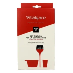 VITALCARE SET 3 PZ PER TINTURA COLORAZIONE CAPELLI PROFESSIONAL (CIOTOLA+MISURINO 135 ML+PENNELLESSA)