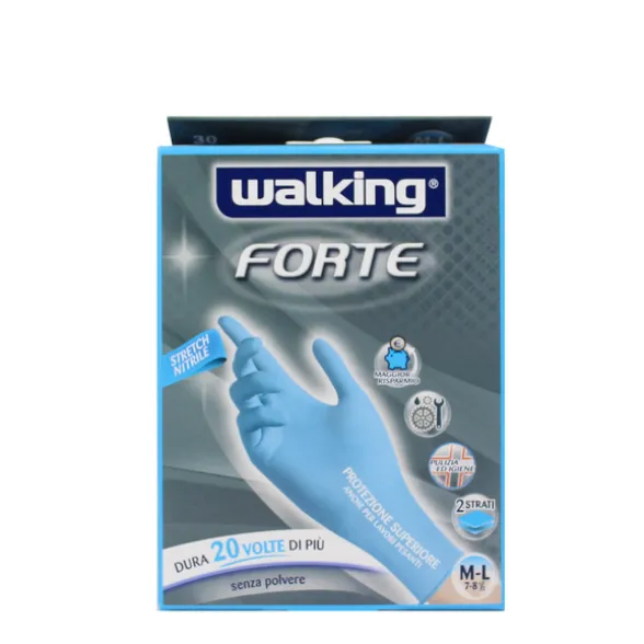 WALKING GUANTO FORTE NITRILE 30 PEZZI MISURA M/L7-8 1/2 - DISP MED CL 1