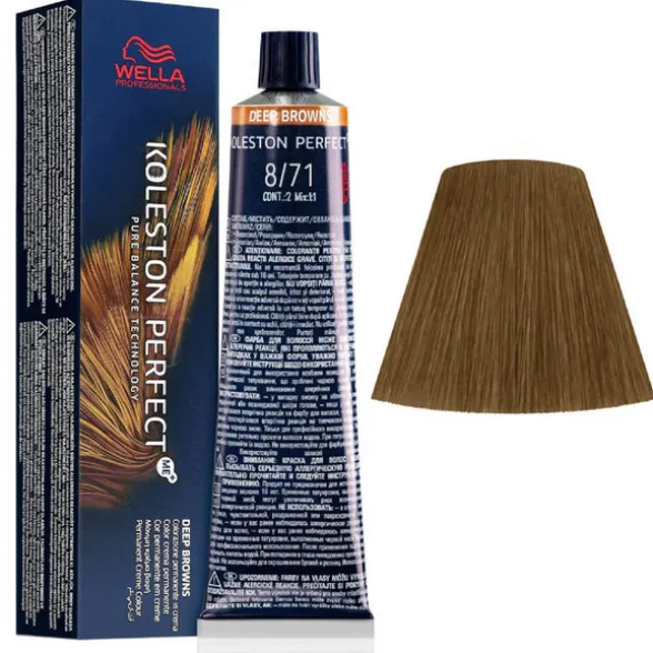 WELLA KOLESTON PERFECT ME PURE NATURALS 8/71 BIONDO CHIARO SABBIA CENERE