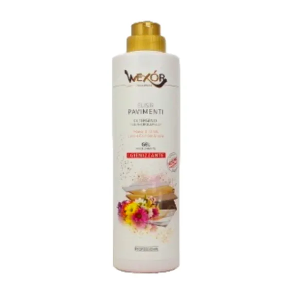 WEXOR ELISIR PAVIMENTI DETERGENTE CON MICROCAPSULE GEL PROFUMANTE IGIENIZZANTE MONOJ DI TAHITI, LIME E FIORI DEL BRASILE 750 ML