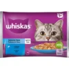 WHISKAS CORE 1+ SELEZIONE PESCE BUSTA 4x85gr SALMONE, TONNO IN GELATINA