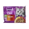 WHISKAS DUO 1+ MIX GUSTOSO BUSTA 4x85gr MANZO/POLLAME, AGNELLO/ANATRA IN GELATINA