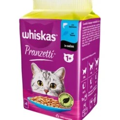 WHISKAS PRANZETTI 1+ PESCE BUSTA 6x50gr SALMONE, TONNO IN SALSA