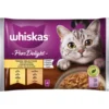 WHISKAS PURE DELIGHT TENERE DELICATEZZE BUSTA 4x85gr POLLO, TACCHINO IN GELATINA