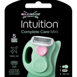 WILKINSON INTUITION COMPLETE CARE MINI CON TRAVEL CASE RASOIO 5 LAME