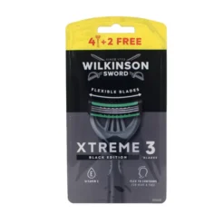 WILKINSON RASOIO XTREME3 FLEXIBLE 4+2 PEZZI BLACK COMFORT