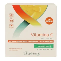 WIREPHARMA VITAMINA C SISTEMA IMMUNITARIO 30 STICKS INTEGRATORE ALIMENTARE